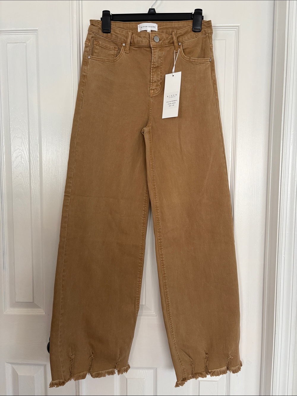 Risen tan brown high rise Wide Leg Women's Jeans size 11/30 NWT
